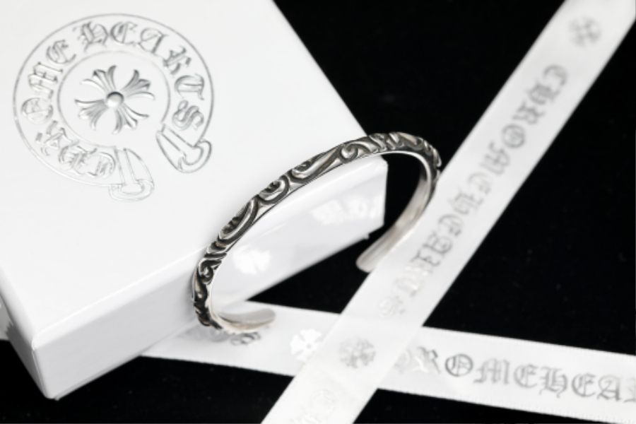 Chrome Hearts Floral Open Cuff Bracelet 크롬하츠 플로럴 오픈 커프 브레이슬릿 7