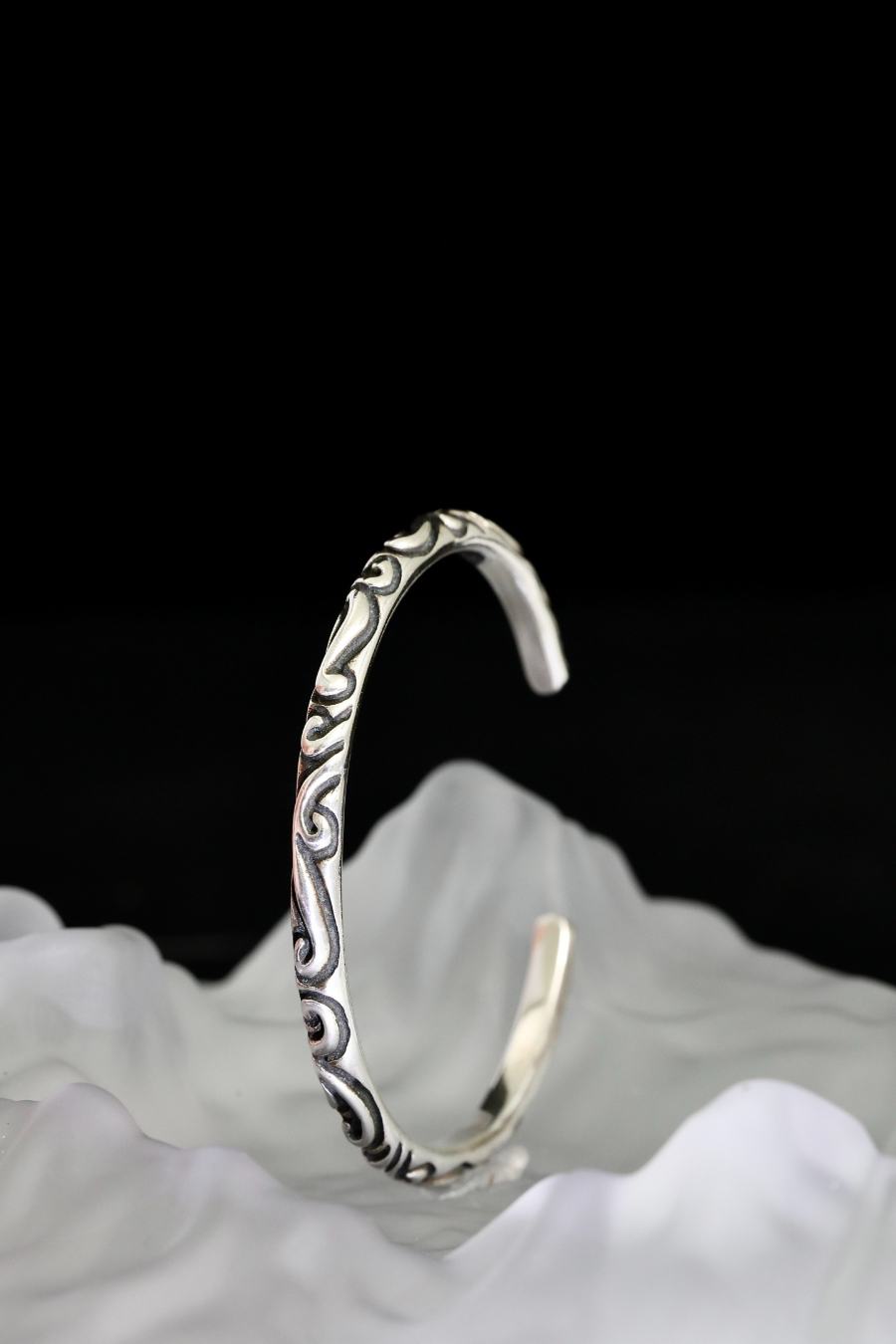 Chrome Hearts Floral Open Cuff Bracelet 크롬하츠 플로럴 오픈 커프 브레이슬릿 8