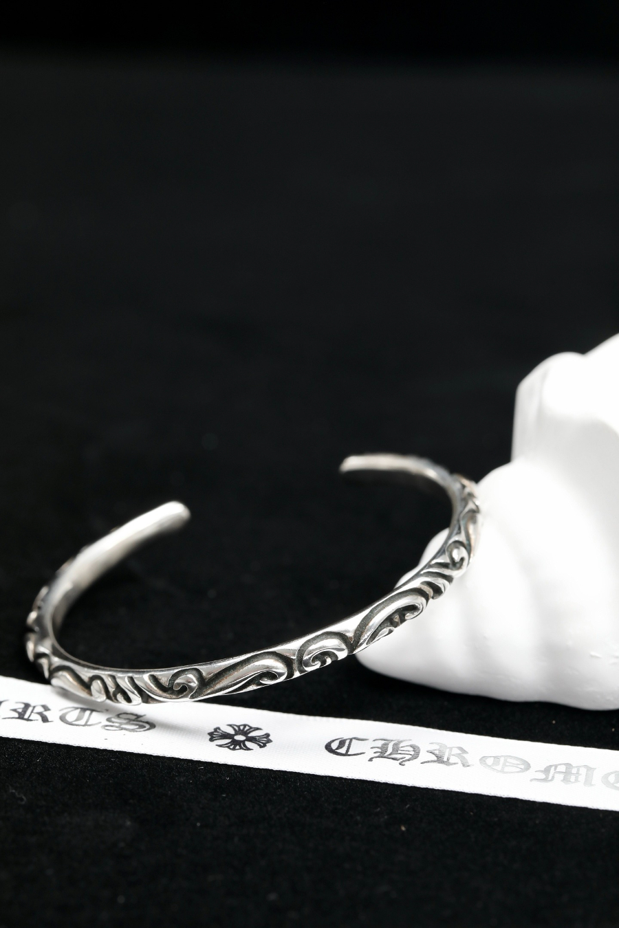 Chrome Hearts Floral Open Cuff Bracelet 크롬하츠 플로럴 오픈 커프 브레이슬릿 9