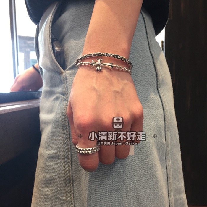 Chrome Hearts Lobster Clasp Cross Chain Bracelet 크롬하츠 랍스터 클라스프 크로스 체인 브레이슬릿 2