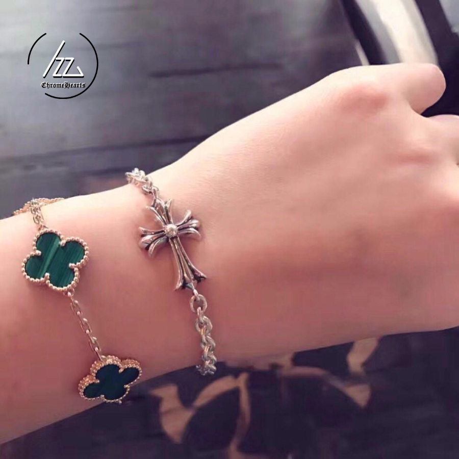 Chrome Hearts Lobster Clasp Cross Chain Bracelet 크롬하츠 랍스터 클라스프 크로스 체인 브레이슬릿 5