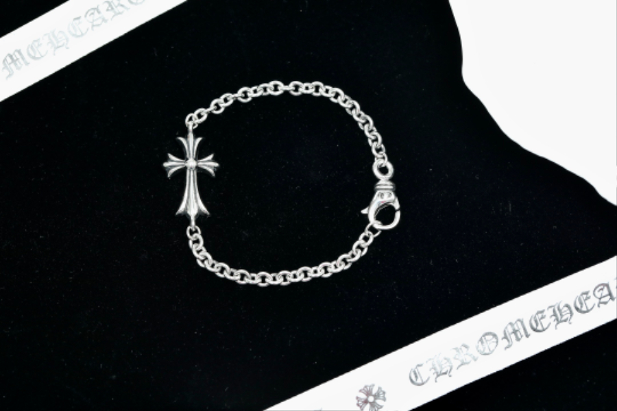 Chrome Hearts Lobster Clasp Cross Chain Bracelet 크롬하츠 랍스터 클라스프 크로스 체인 브레이슬릿 9