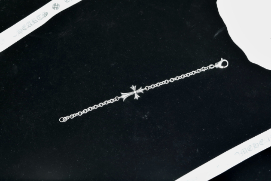 Chrome Hearts Lobster Clasp Cross Chain Bracelet 크롬하츠 랍스터 클라스프 크로스 체인 브레이슬릿 10