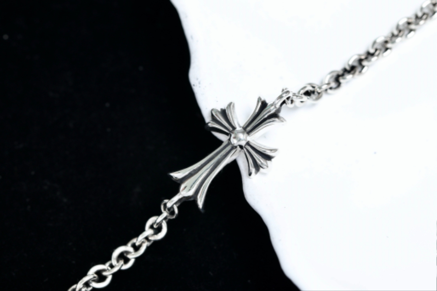 Chrome Hearts Lobster Clasp Cross Chain Bracelet 크롬하츠 랍스터 클라스프 크로스 체인 브레이슬릿 12