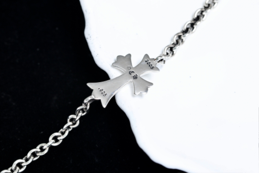 Chrome Hearts Lobster Clasp Cross Chain Bracelet 크롬하츠 랍스터 클라스프 크로스 체인 브레이슬릿 13