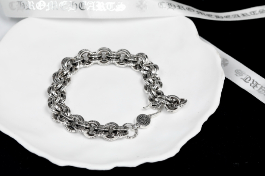 Chrome Hearts Double Round Link Bracelet 크롬하츠 더블 라운드 링크 브레이슬릿 7