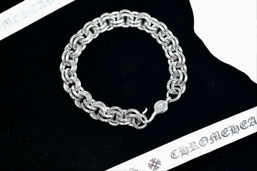 Chrome Hearts Double Round Link Bracelet 크롬하츠 더블 라운드 링크 브레이슬릿 8