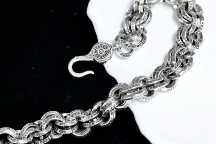 Chrome Hearts Double Round Link Bracelet 크롬하츠 더블 라운드 링크 브레이슬릿 14