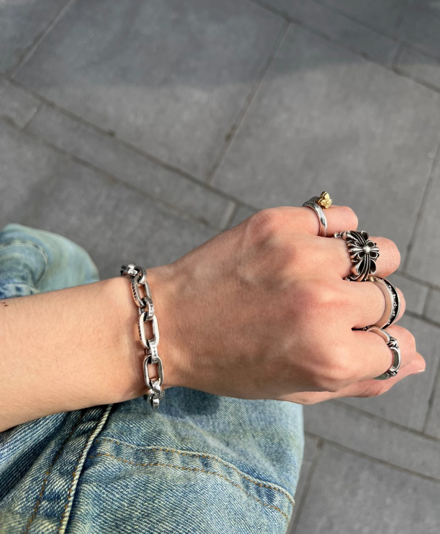 Chrome Hearts Paper E Chain Bracelet 크롬하츠 페이퍼 E 체인 브레이슬릿 3