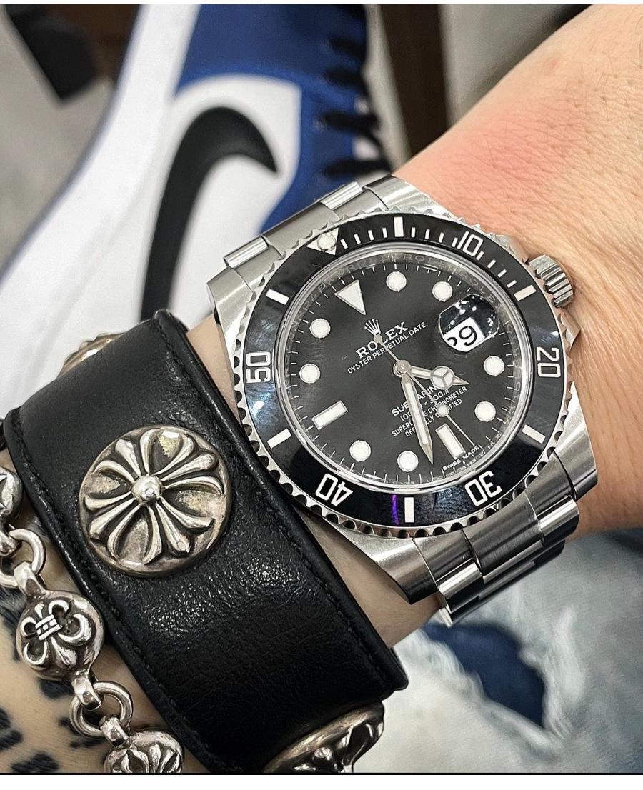 Chrome Hearts Cross Round Stud Leather Bracelet 크롬하츠 크로스 라운드 스터드 레더 브레이슬릿 7