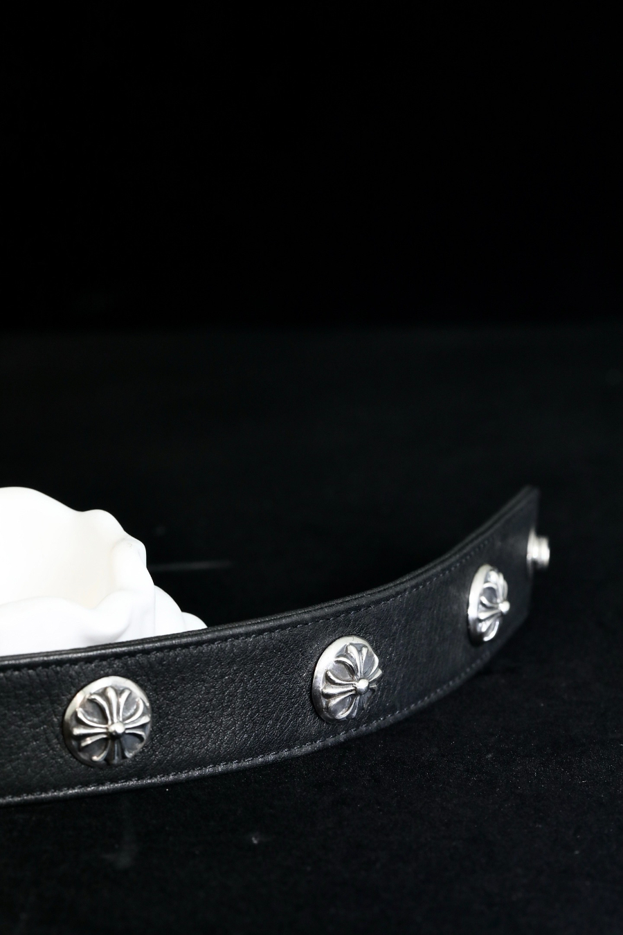 Chrome Hearts Cross Round Stud Leather Bracelet 크롬하츠 크로스 라운드 스터드 레더 브레이슬릿 15