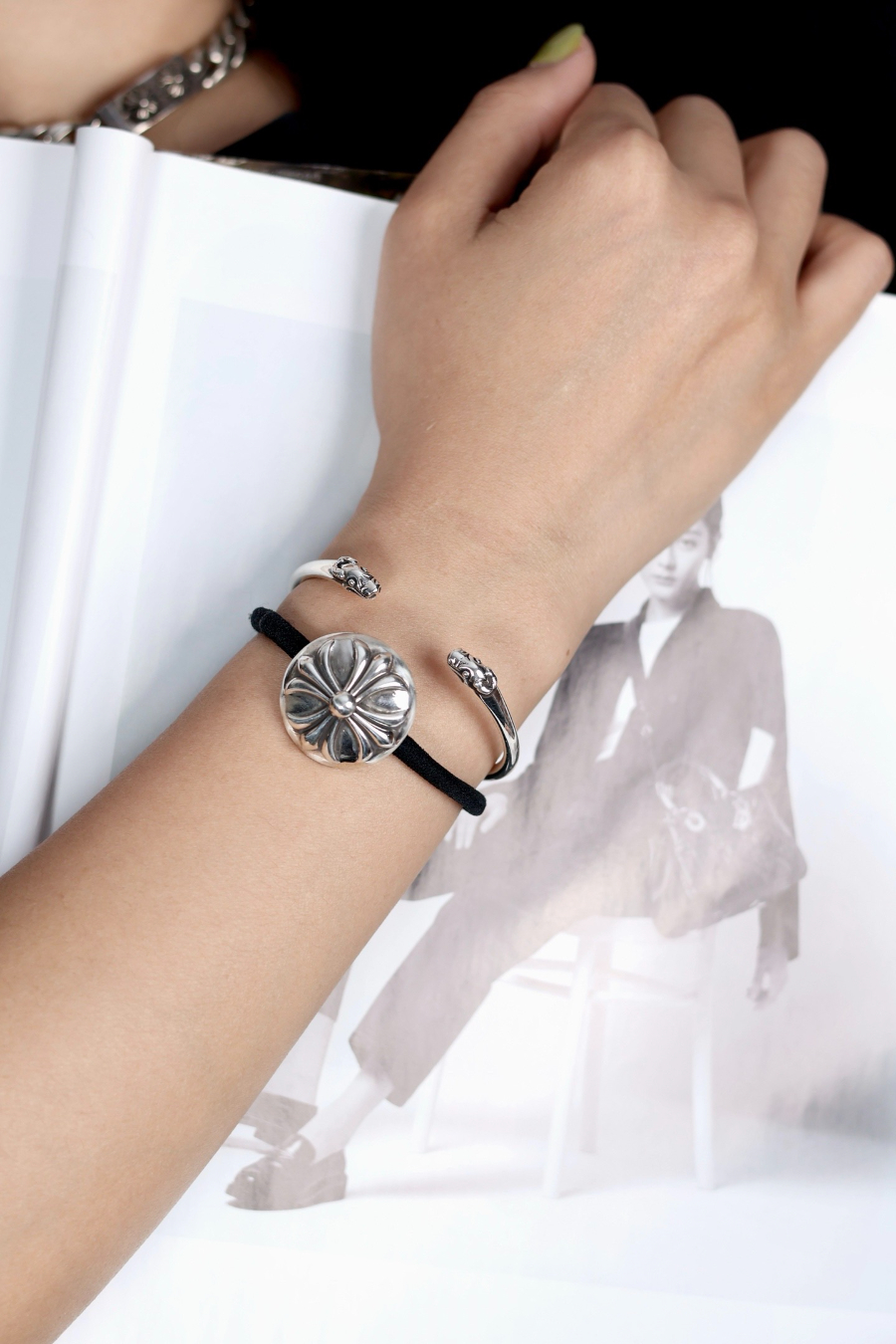 Chrome Hearts Double Dragon Open Bangle 크롬하츠 더블 드래곤 오픈 뱅글 7