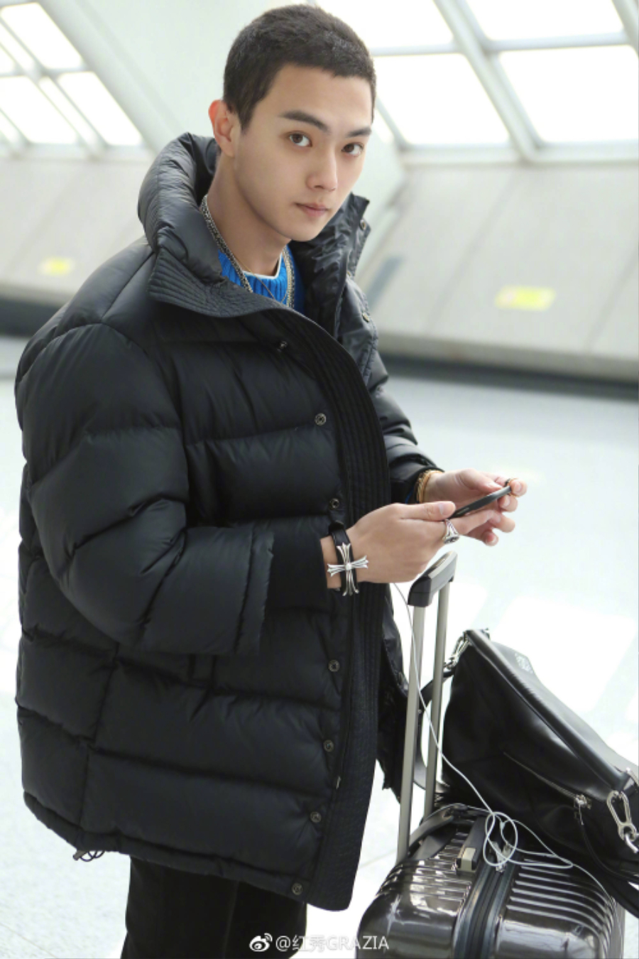 Chrome Hearts Japanese Buckle Large Cross Leather Bracelet 크롬하츠 일자 버클 라지 크로스 레더 브레이슬릿 6