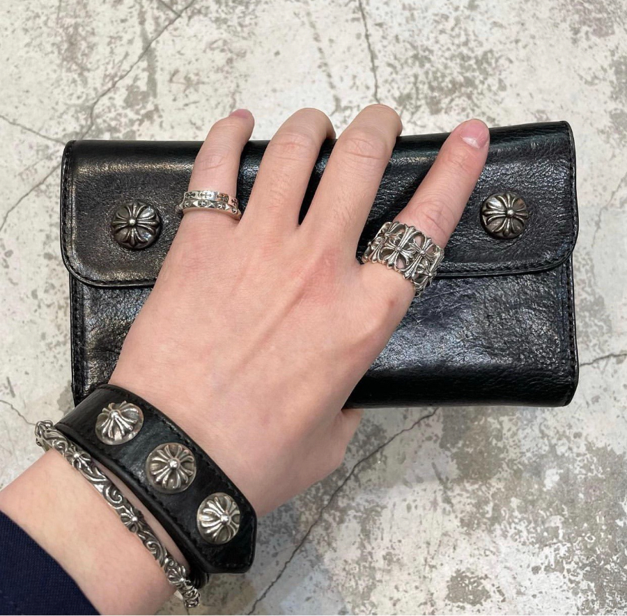 Chrome Hearts Cross Round Stud Leather Bracelet 크롬하츠 크로스 라운드 스터드 레더 브레이슬릿 6