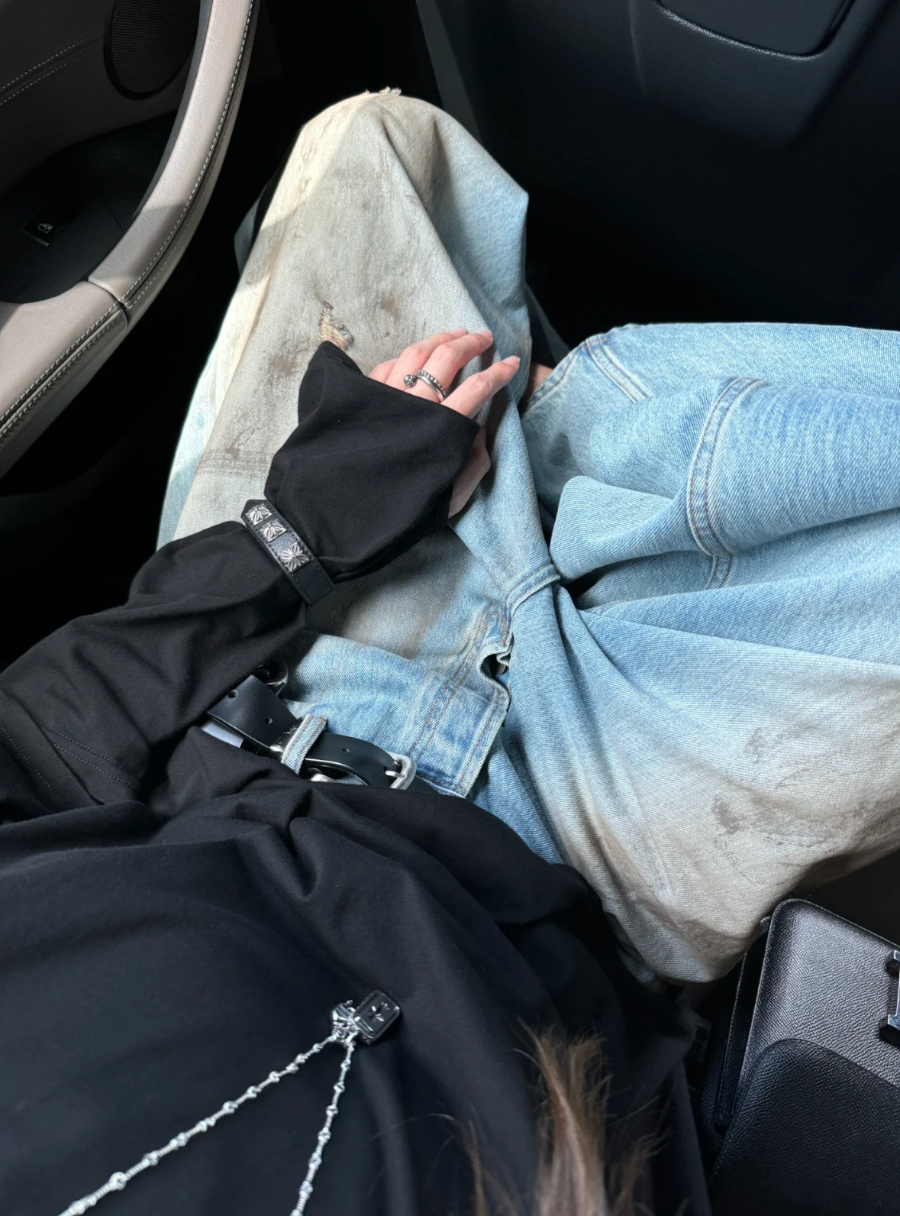 Chrome Hearts Square Cross Stud Leather Bracelet 크롬하츠 스퀘어 크로스 스터드 레더 브레이슬릿 6