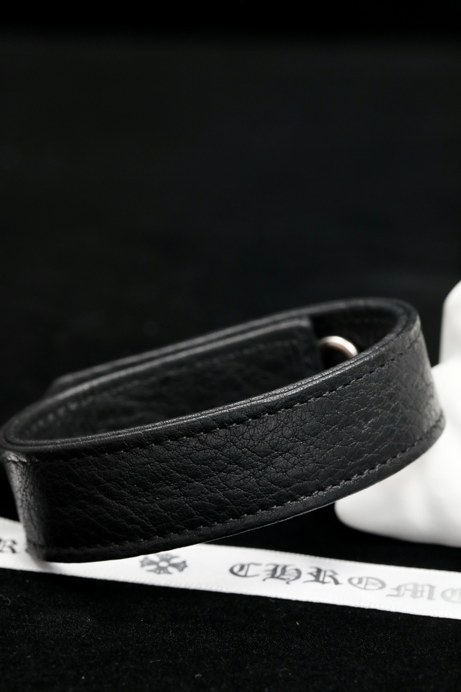 Chrome Hearts Square Cross Stud Leather Bracelet 크롬하츠 스퀘어 크로스 스터드 레더 브레이슬릿 12