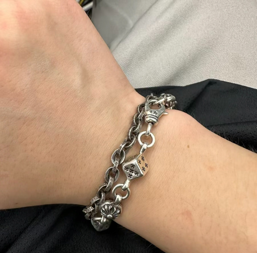 Chrome Hearts Dice Bead Bracelet 크롬하츠 다이스 비드 체인 팔찌 2
