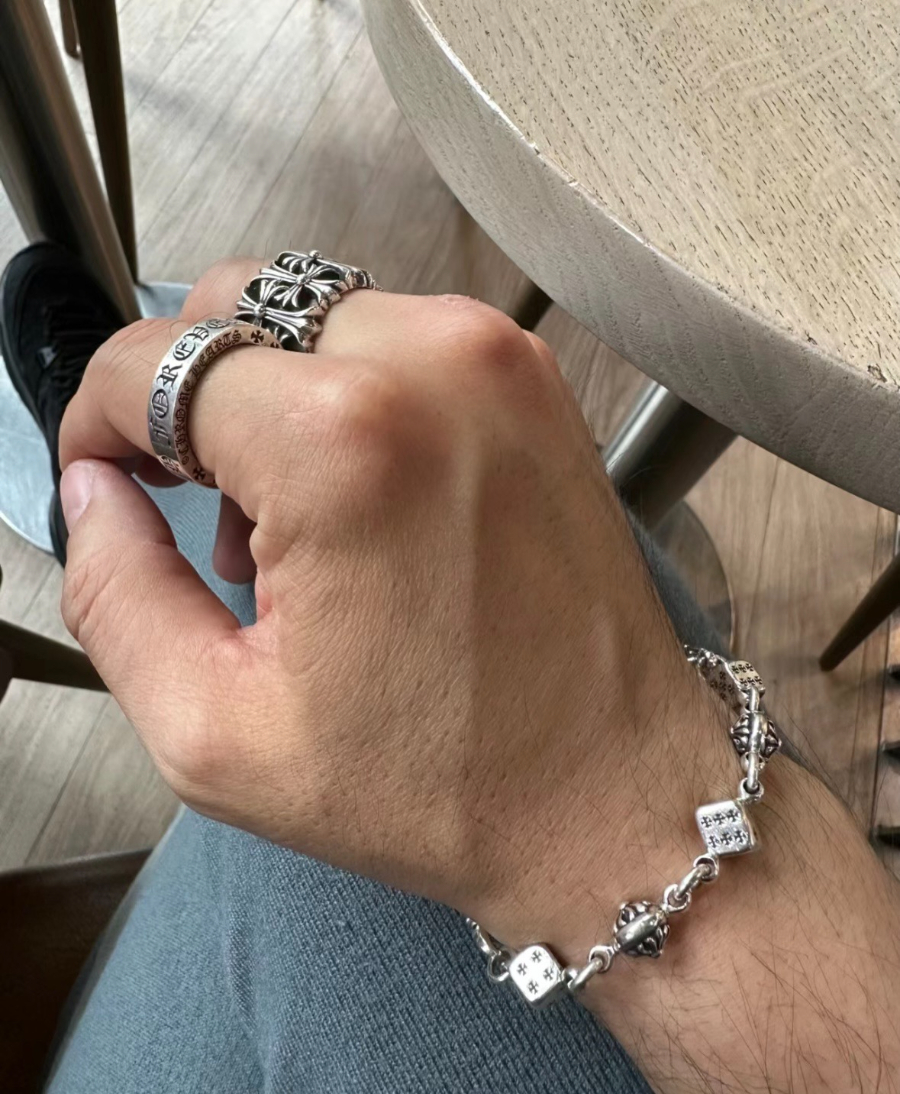 Chrome Hearts Dice Bead Bracelet 크롬하츠 다이스 비드 체인 팔찌 4