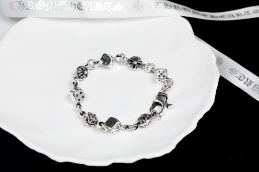 Chrome Hearts Dice Bead Bracelet 크롬하츠 다이스 비드 체인 팔찌 8