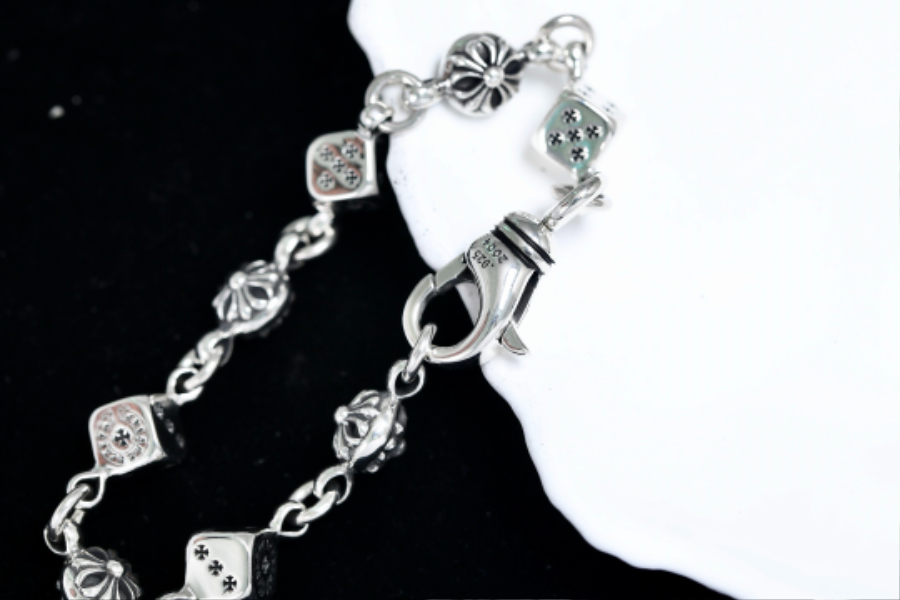 Chrome Hearts Dice Bead Bracelet 크롬하츠 다이스 비드 체인 팔찌 14