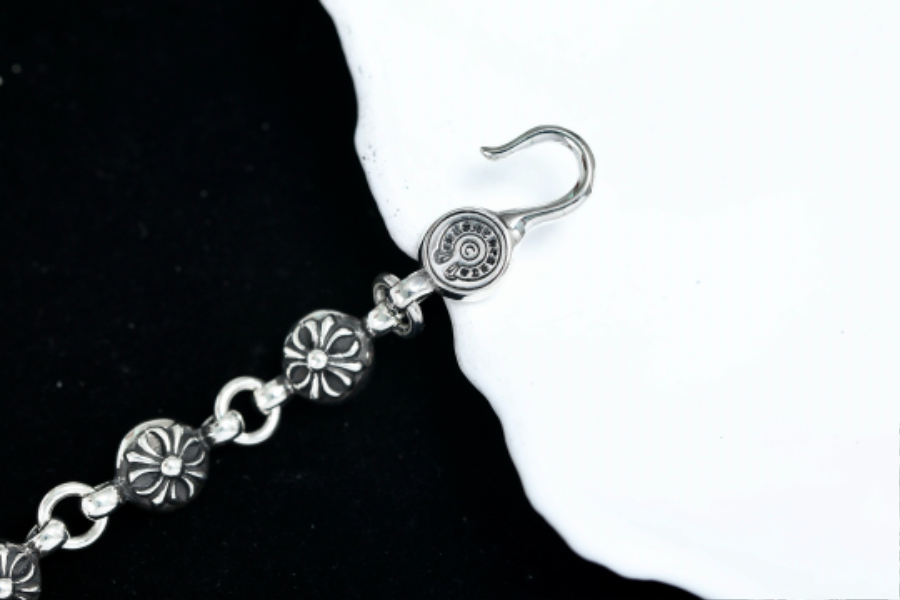 Chrome Hearts Cross & Floral Bead Bracelet 크롬하츠 십자가 플로럴 비즈 팔찌 13