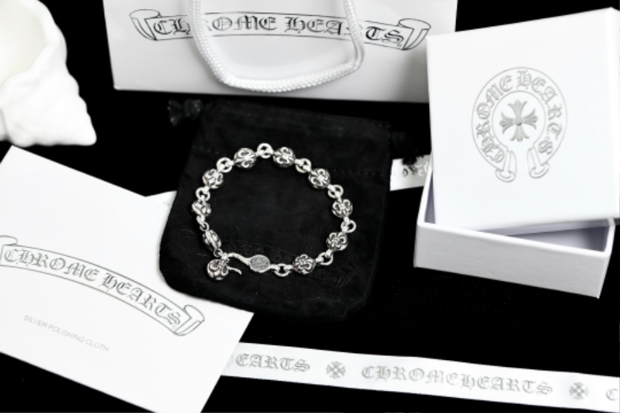 Chrome Hearts Fleur Bead Bracelet 크롬하츠 플뢰르(백합) 라운드 비즈 팔찌 1