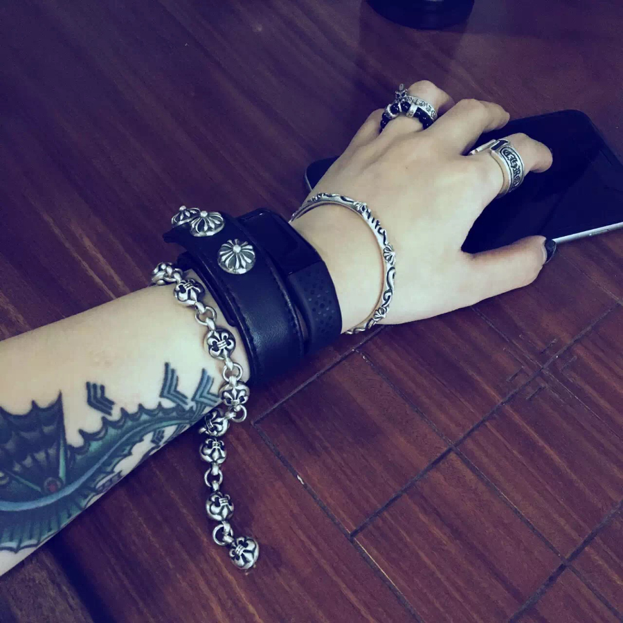 Chrome Hearts Fleur Bead Bracelet 크롬하츠 플뢰르(백합) 라운드 비즈 팔찌 4