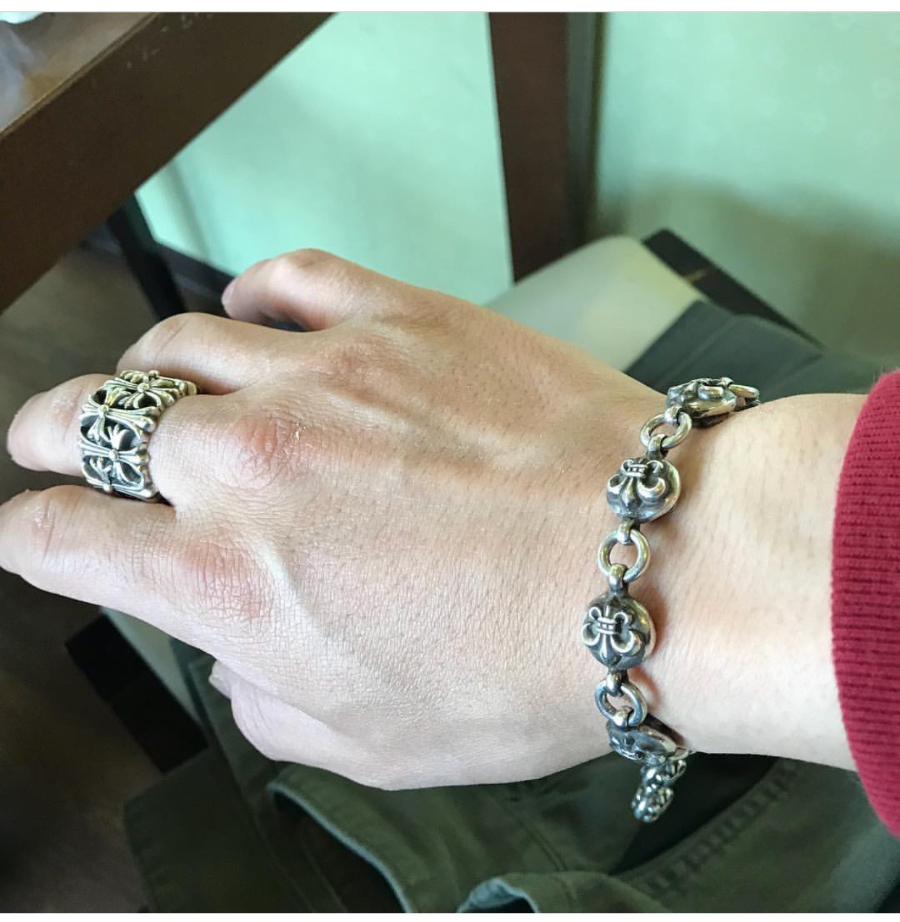 Chrome Hearts Fleur Bead Bracelet 크롬하츠 플뢰르(백합) 라운드 비즈 팔찌 5