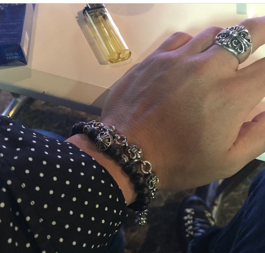 Chrome Hearts Fleur Bead Bracelet 크롬하츠 플뢰르(백합) 라운드 비즈 팔찌 6