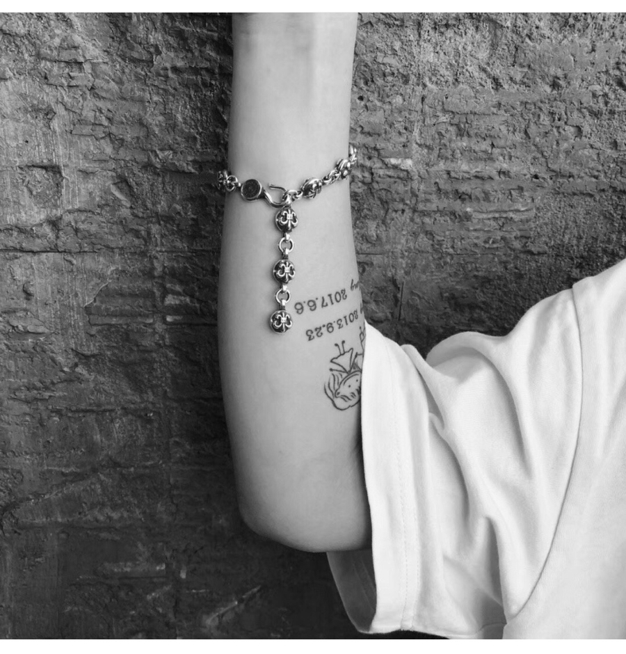 Chrome Hearts Fleur Bead Bracelet 크롬하츠 플뢰르(백합) 라운드 비즈 팔찌 7