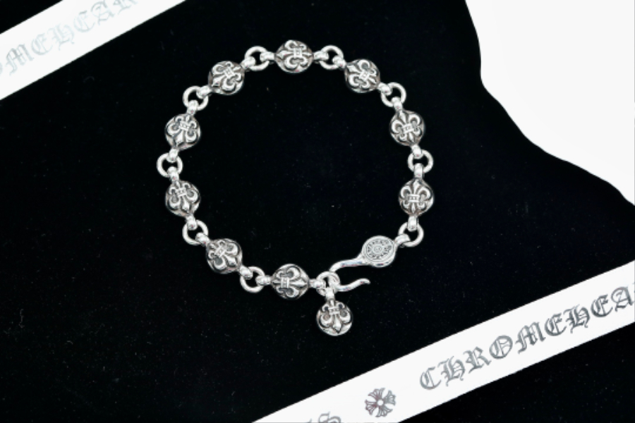 Chrome Hearts Fleur Bead Bracelet 크롬하츠 플뢰르(백합) 라운드 비즈 팔찌 9