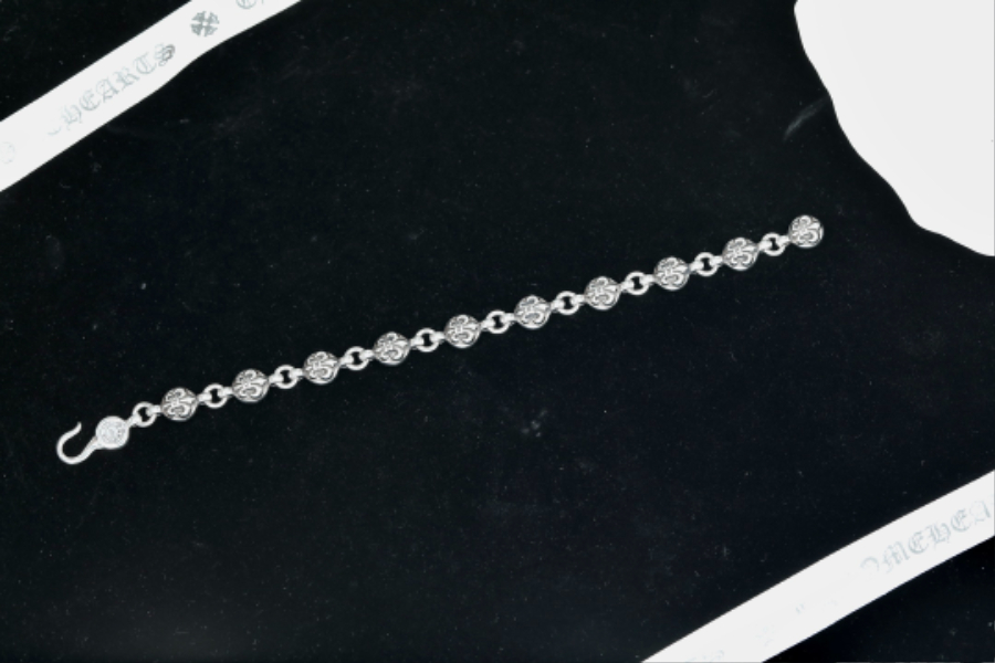 Chrome Hearts Fleur Bead Bracelet 크롬하츠 플뢰르(백합) 라운드 비즈 팔찌 11