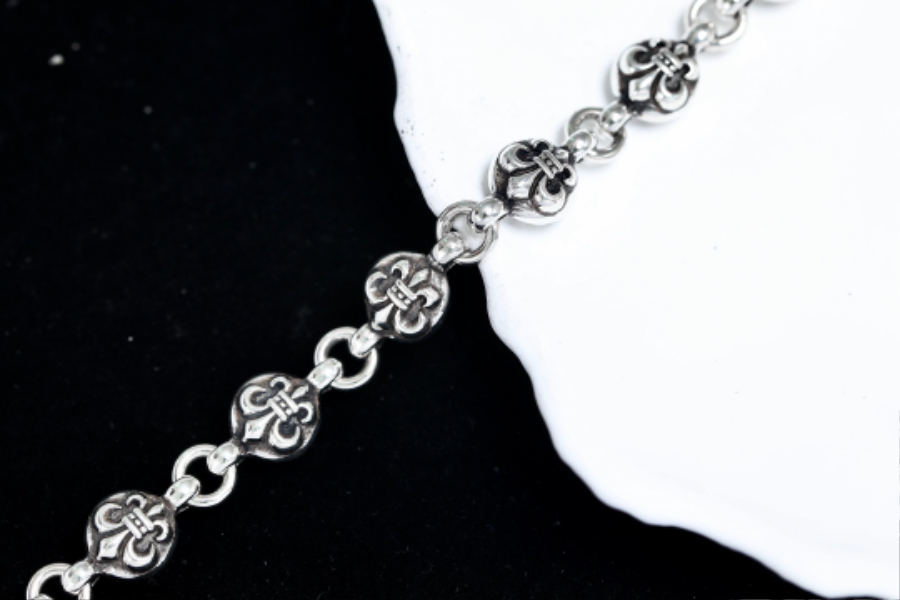 Chrome Hearts Fleur Bead Bracelet 크롬하츠 플뢰르(백합) 라운드 비즈 팔찌 12