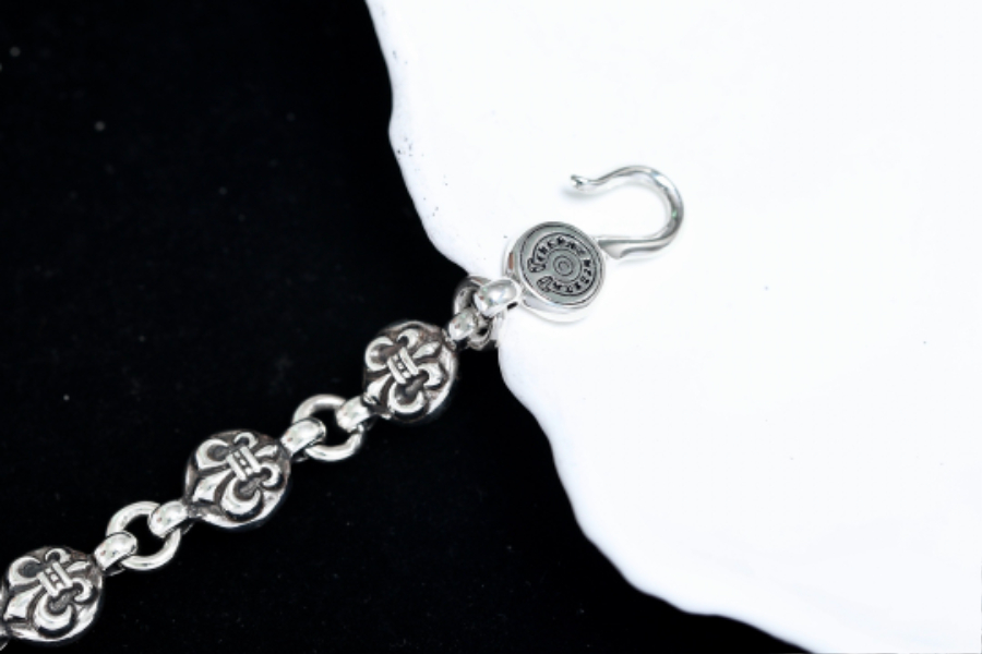 Chrome Hearts Fleur Bead Bracelet 크롬하츠 플뢰르(백합) 라운드 비즈 팔찌 14