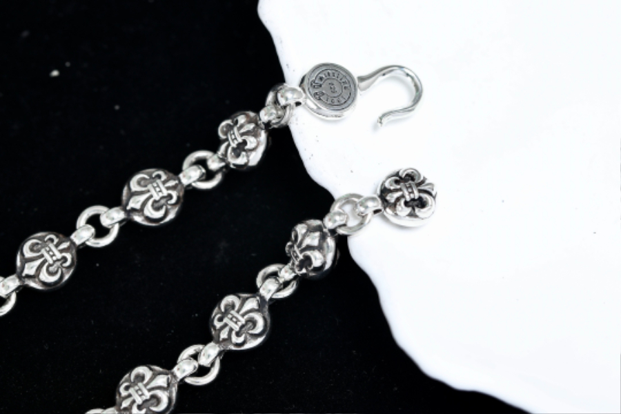 Chrome Hearts Fleur Bead Bracelet 크롬하츠 플뢰르(백합) 라운드 비즈 팔찌 13