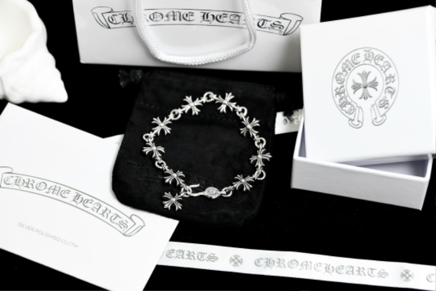 Chrome Hearts Cross Flower Bracelet 크롬하츠 십자 플라워 팔찌 1