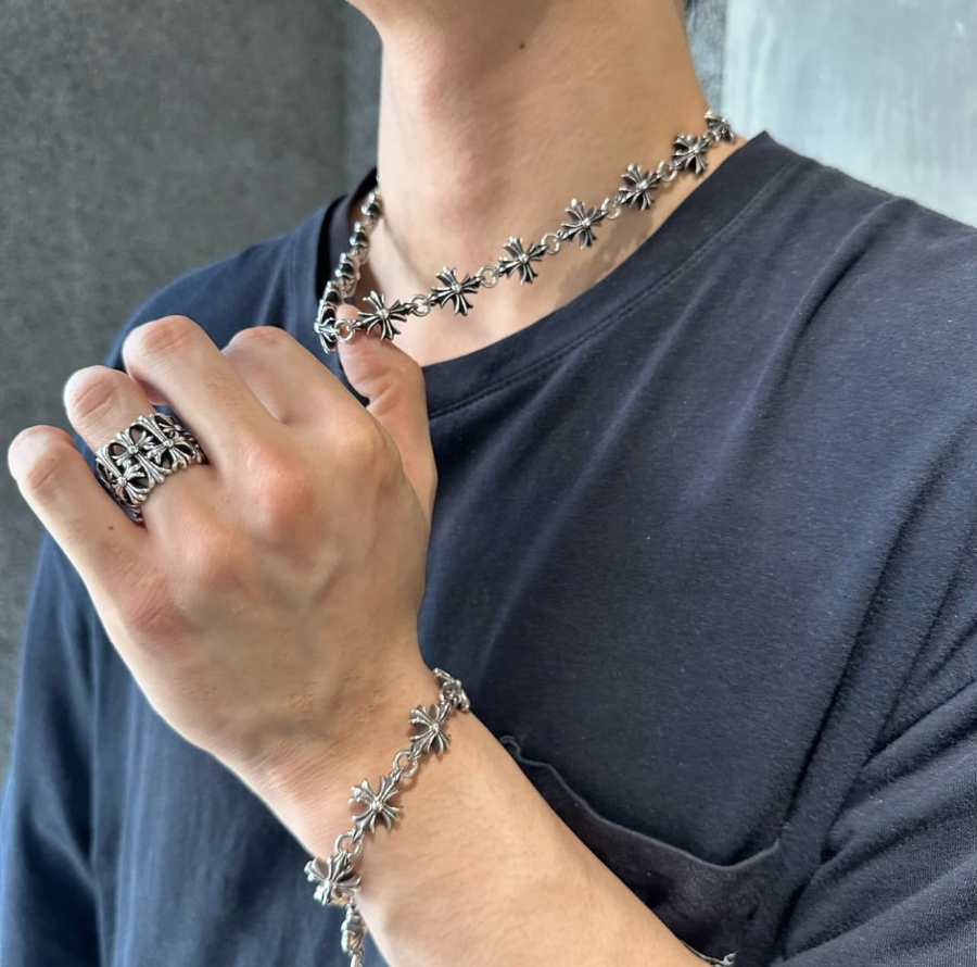 Chrome Hearts Cross Flower Bracelet 크롬하츠 십자 플라워 팔찌 7