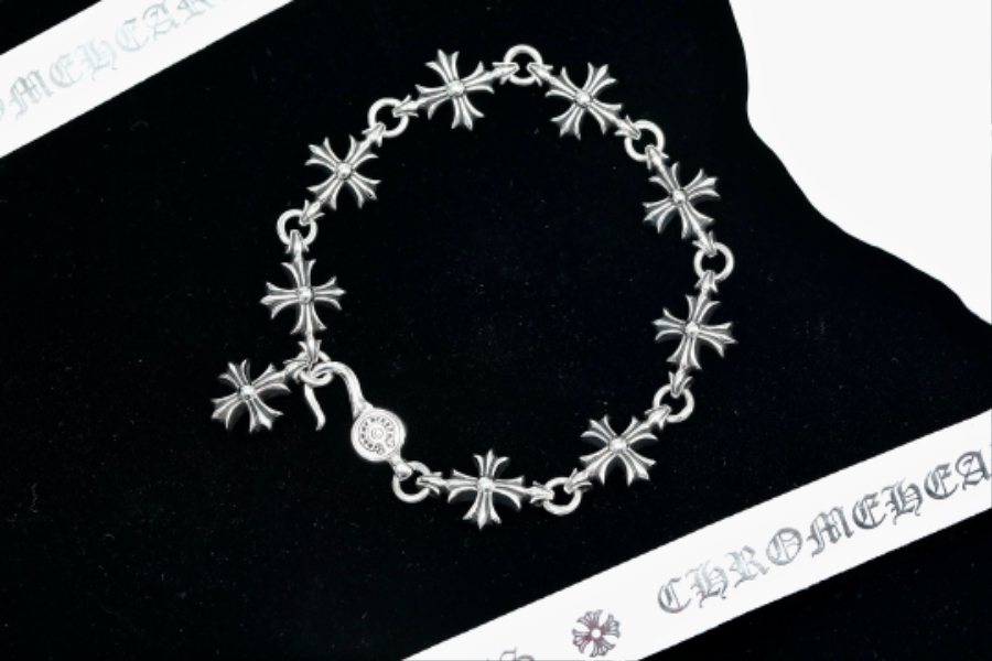 Chrome Hearts Cross Flower Bracelet 크롬하츠 십자 플라워 팔찌 9