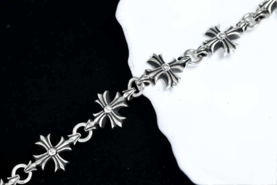 Chrome Hearts Cross Flower Bracelet 크롬하츠 십자 플라워 팔찌 12