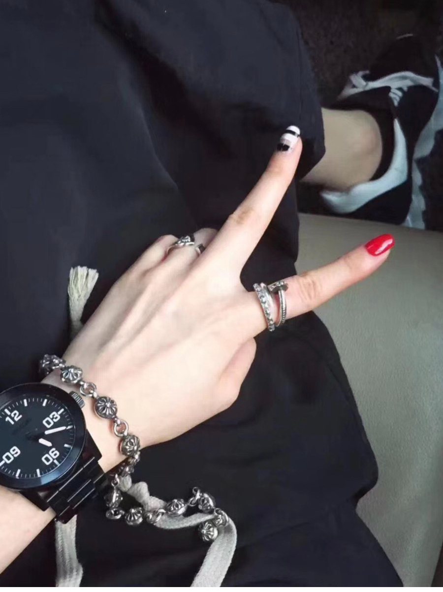 Chrome Hearts Cross Bead Bracelet 크롬하츠 십자 라운드 비즈 팔찌 5