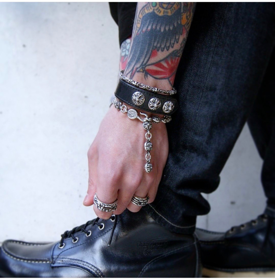 Chrome Hearts Cross Bead Bracelet 크롬하츠 십자 라운드 비즈 팔찌 7