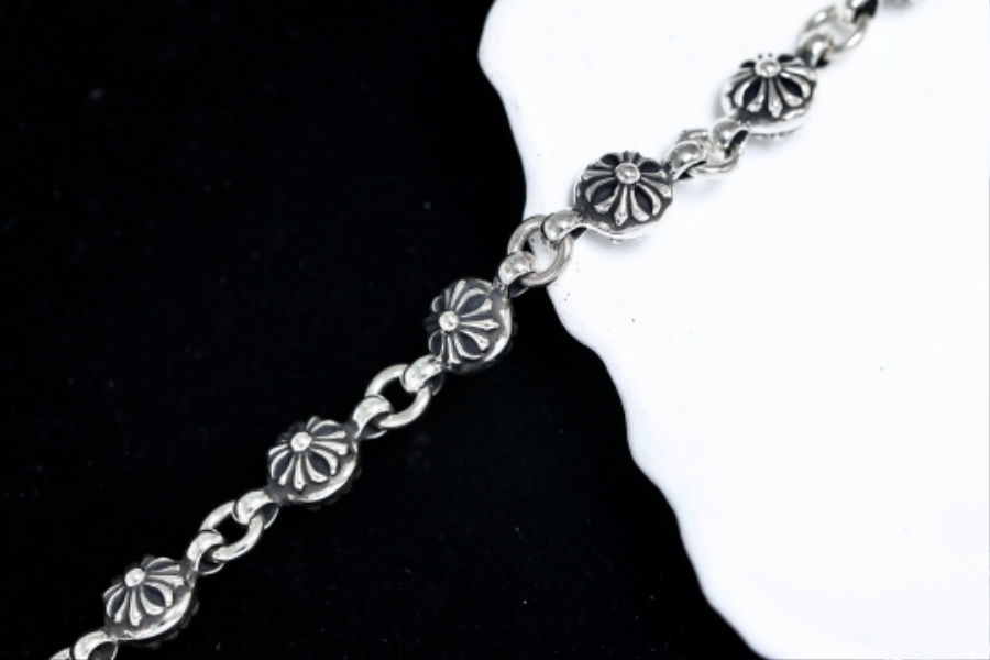 Chrome Hearts Cross Bead Bracelet 크롬하츠 십자 라운드 비즈 팔찌 12