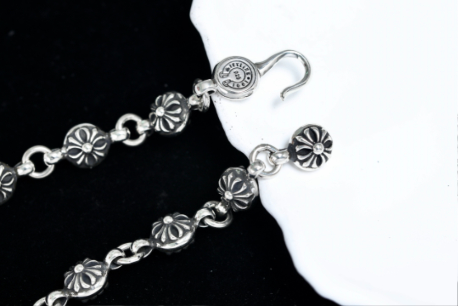 Chrome Hearts Cross Bead Bracelet 크롬하츠 십자 라운드 비즈 팔찌 13