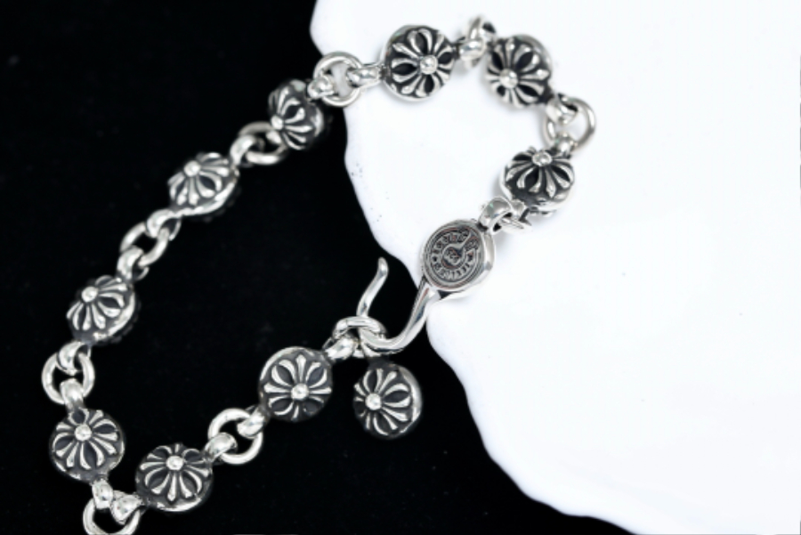 Chrome Hearts Cross Bead Bracelet 크롬하츠 십자 라운드 비즈 팔찌 14