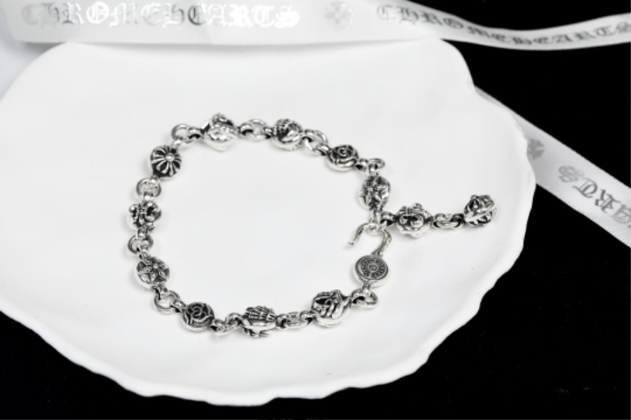 Chrome Hearts Mixed Motif Bead Bracelet 크롬하츠 믹스 모티브 라운드 비즈 팔찌 8