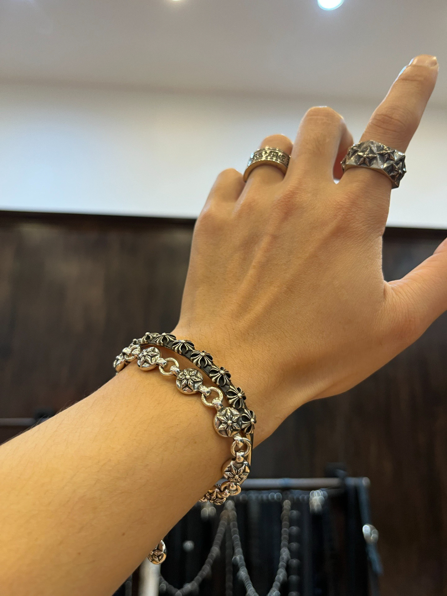 Chrome Hearts Six-Point Star Bead Bracelet 크롬하츠 육망성 라운드 비즈 팔찌 3