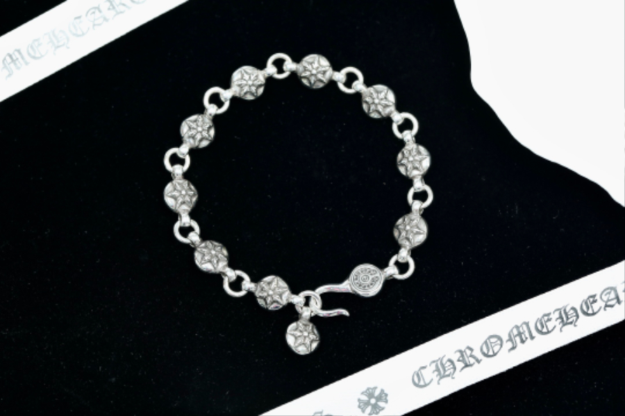 Chrome Hearts Six-Point Star Bead Bracelet 크롬하츠 육망성 라운드 비즈 팔찌 5