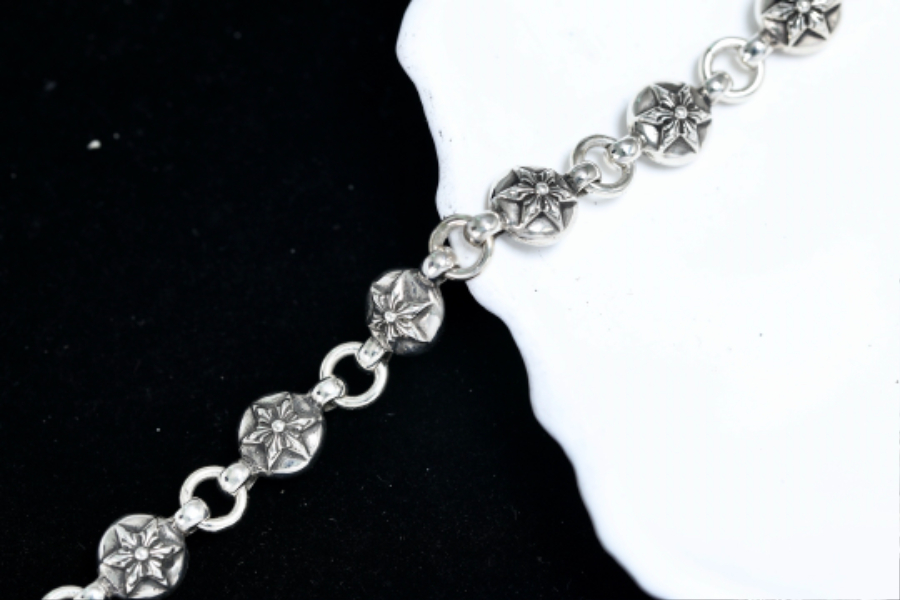 Chrome Hearts Six-Point Star Bead Bracelet 크롬하츠 육망성 라운드 비즈 팔찌 8