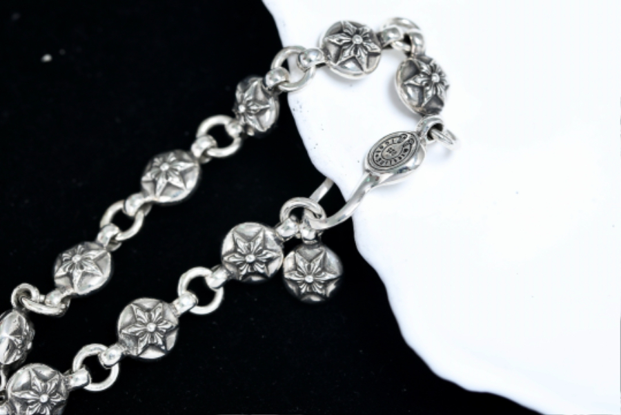 Chrome Hearts Six-Point Star Bead Bracelet 크롬하츠 육망성 라운드 비즈 팔찌 11