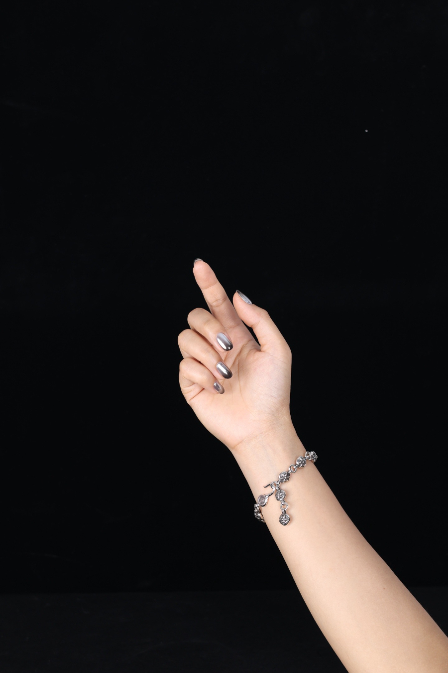 Chrome Hearts Six-Point Star Bead Bracelet 크롬하츠 육망성 라운드 비즈 팔찌 14